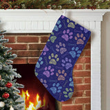 Dog Paws Pattern Print Design 02 Christmas Stocking