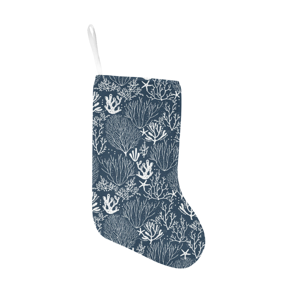 Coral Reef Pattern Print Design 05 Christmas Stocking