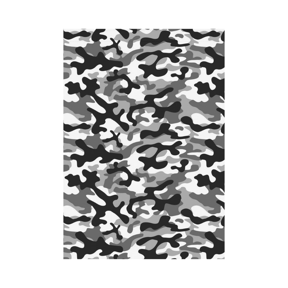 Black white camouflage pattern House Flag Garden Flag