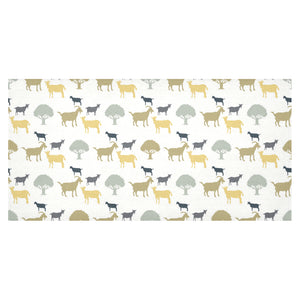Silhouettes of goat and tree pattern Tablecloth