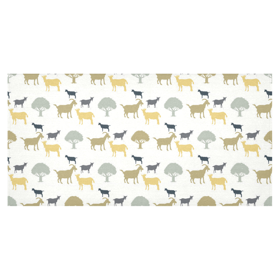 Silhouettes of goat and tree pattern Tablecloth