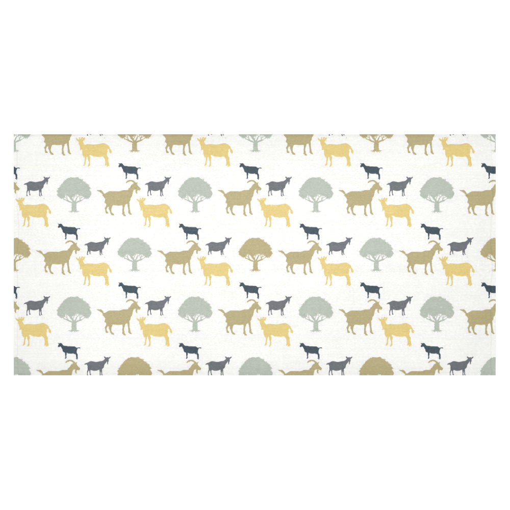Silhouettes of goat and tree pattern Tablecloth