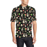 Raccoon watermelon pattern Men's All Over Print Polo Shirt