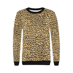 Leopard skin print Women's Crew Neck Sweatshirt