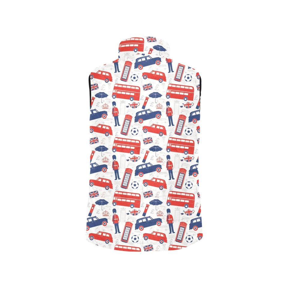 British Pattern Print Design 03 Men's Padded Vest