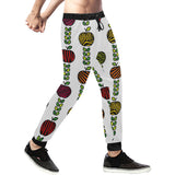 colorful apples leave zebra stripe Unisex Casual Sweatpants