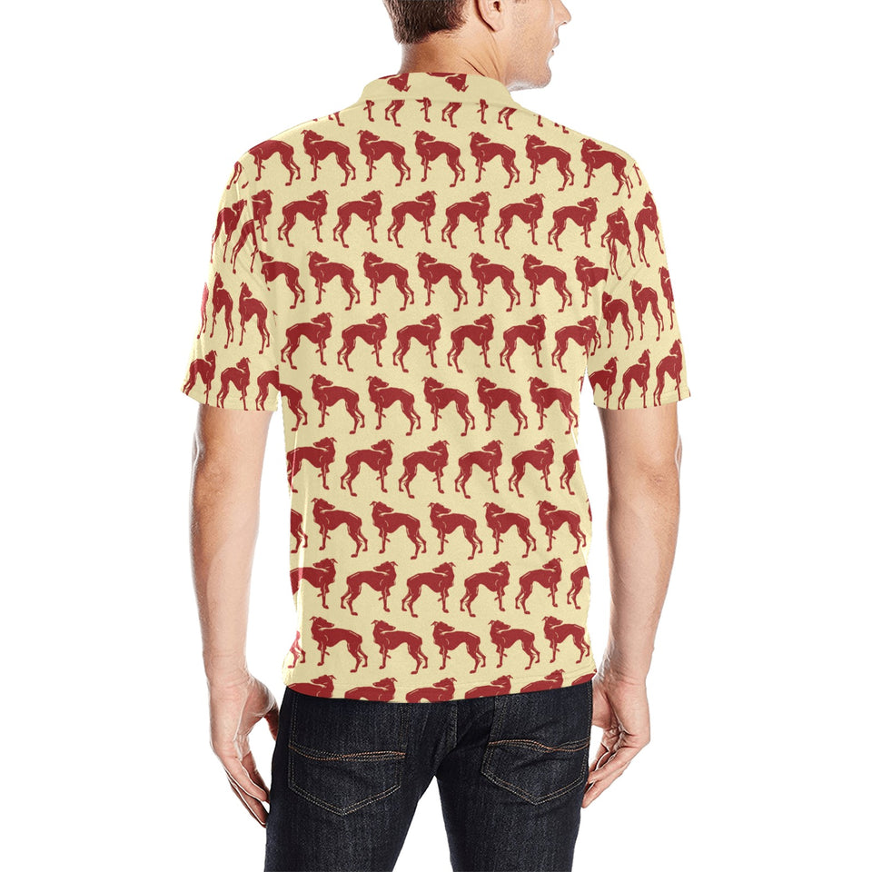 Greyhound Pattern Print Design 04 Men's All Over Print Polo Shirt