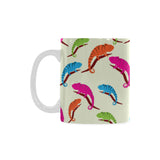 Colorful Chameleon lizard pattern Classical White Mug (Fulfilled In US)