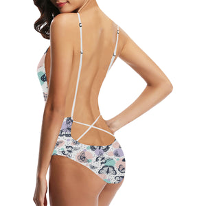 Butterfly pattern Women's One-Piece Swimsuit