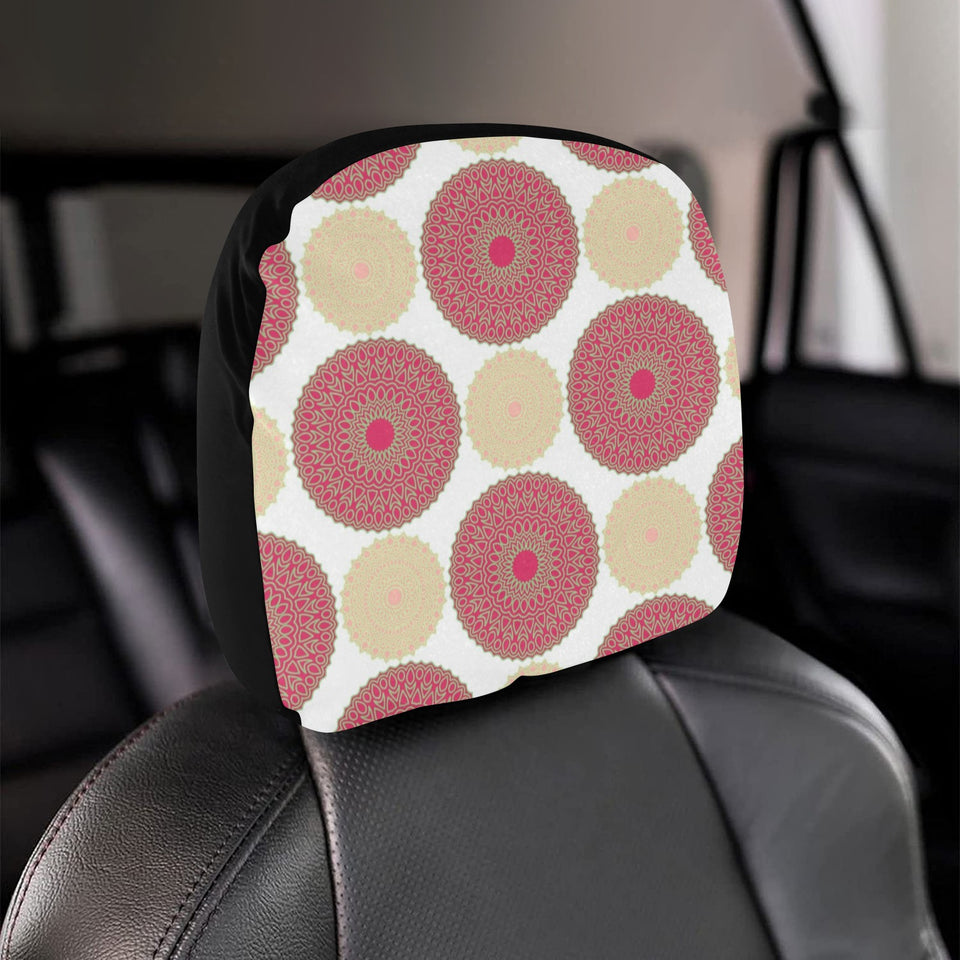 Circle indian pattern Car Headrest Cover
