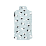 Sheep polka dot cloud pattern Women's Padded Vest