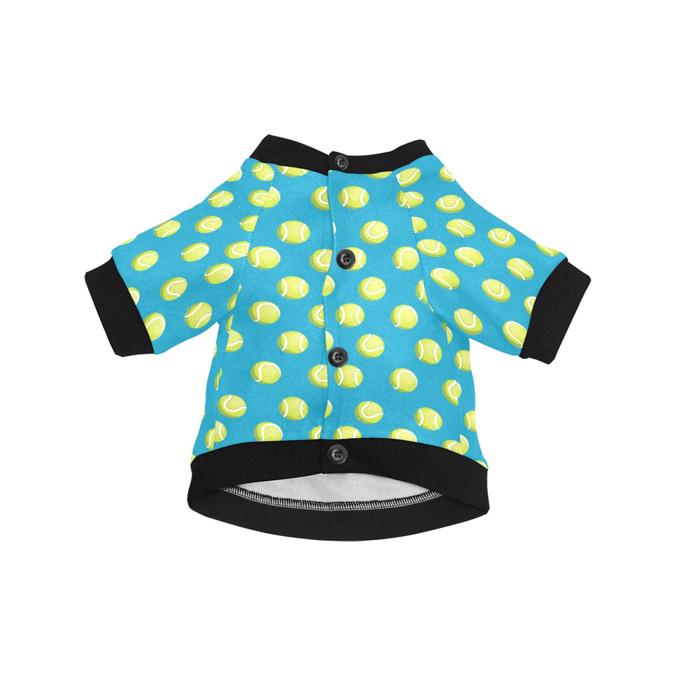 Tennis Pattern Print Design 05 All Over Print Pet Dog Round Neck Fuzzy Shirt