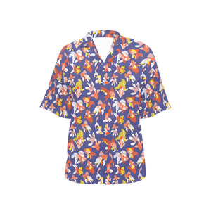 Goldfish Pattern Print Design 04 Women's All Over Print Hawaiian Shirt