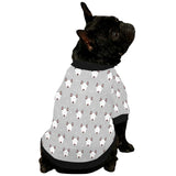 Bull Terrier Pattern Print Design 05 All Over Print Pet Dog Round Neck Fuzzy Shirt