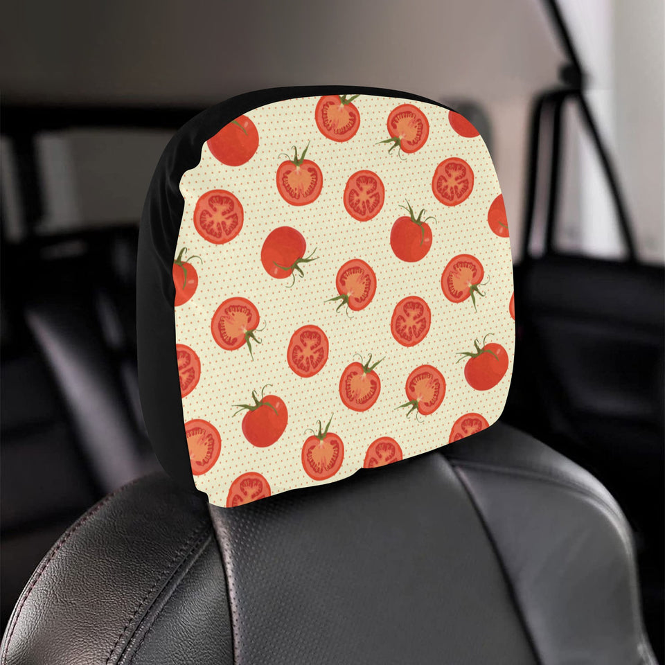 Tomato dot background Car Headrest Cover