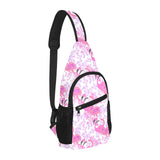 Pink flamingo flower pattern All Over Print Chest Bag