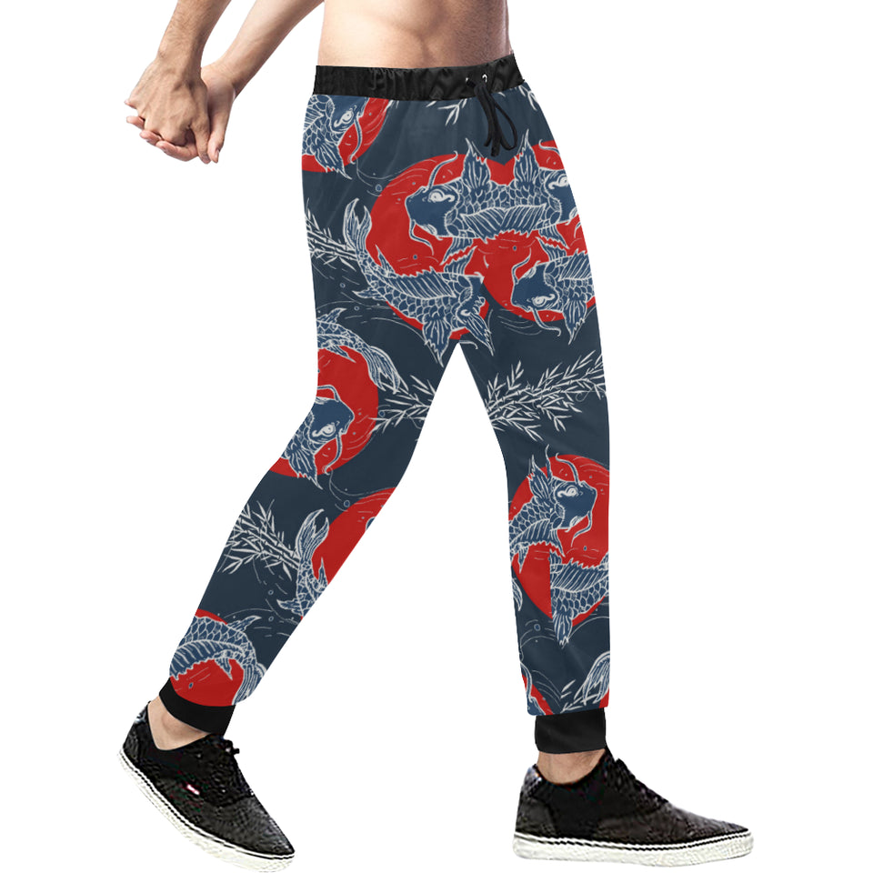 Koi Fish Carp Fishs hand drawn japanese art Unisex Casual Sweatpants