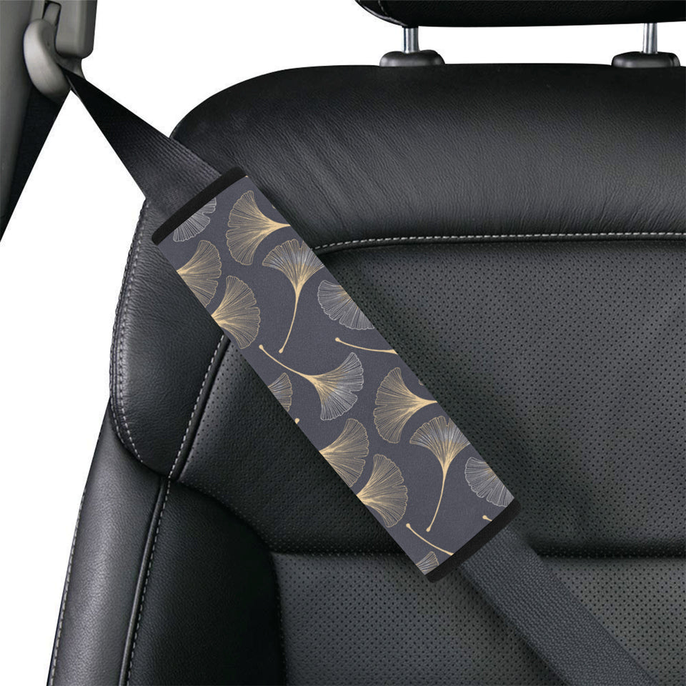 Gold ginkgo leaves Car Seat Belt Cover