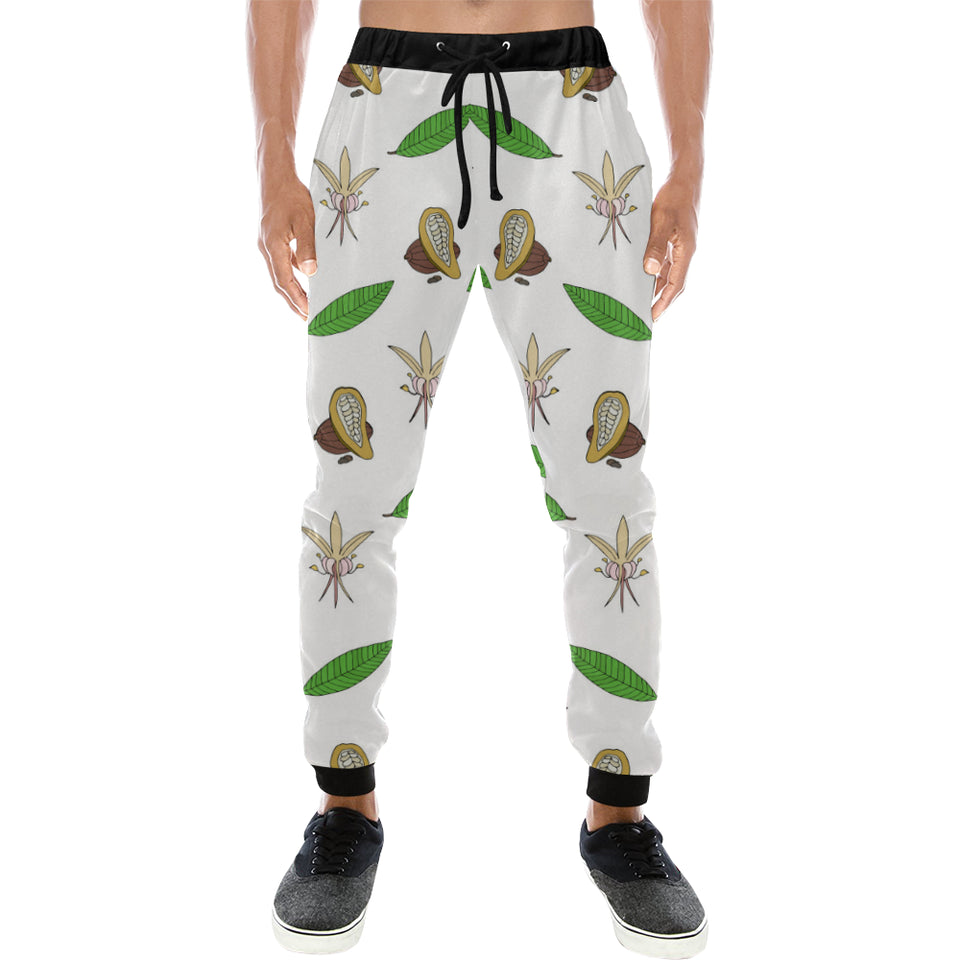 Color hand drawn cacao pattern Unisex Casual Sweatpants