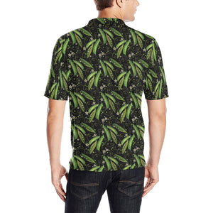 Green Peas Pattern Print Design 02 Men's All Over Print Polo Shirt