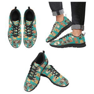 Camera Pattern Print Design 03 Men's Breathable Sneakers ( Model 055)