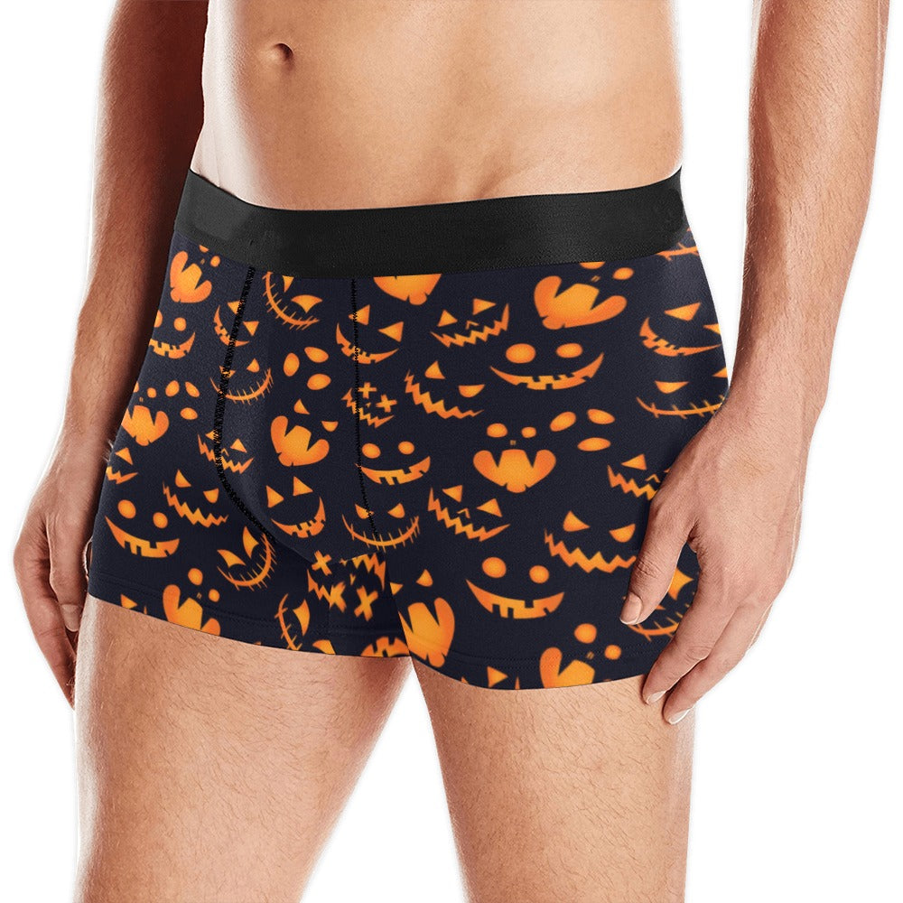 Halloween pattern Pumpkin background Men's All Over Print Boxer Briefs Men's Underwear
