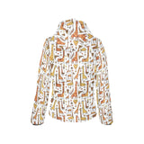 Giraffe Pattern Print Design 04 Women's Padded Hooded Jacket