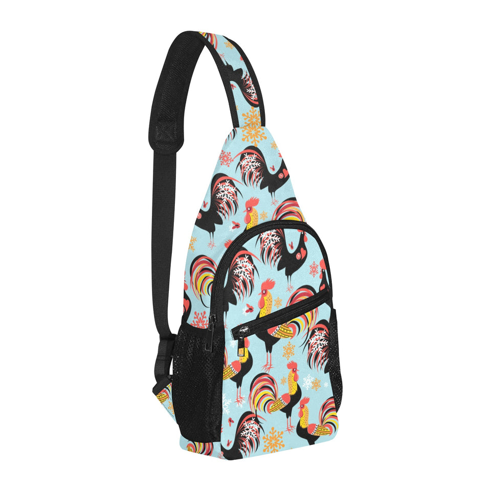 Rooster chicken cock snowfalke All Over Print Chest Bag