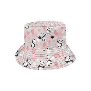 Cute panda ballon heart pattern Unisex Bucket Hat