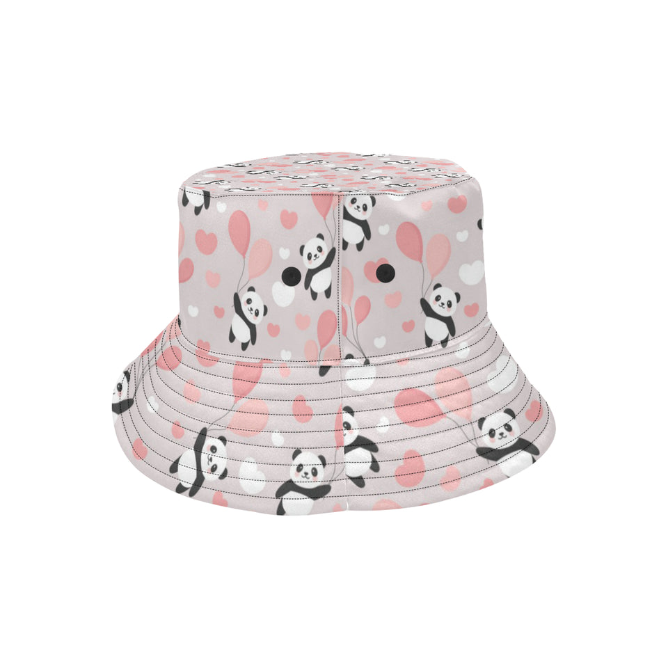 Cute panda ballon heart pattern Unisex Bucket Hat