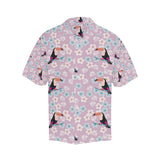 Beautiful toucan flower leaves Men's All Over Print Hawaiian Shirt