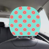 Grapefruit green background Car Headrest Cover
