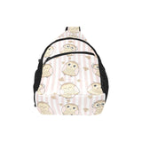 cute owl leaf All Over Print Chest Bag