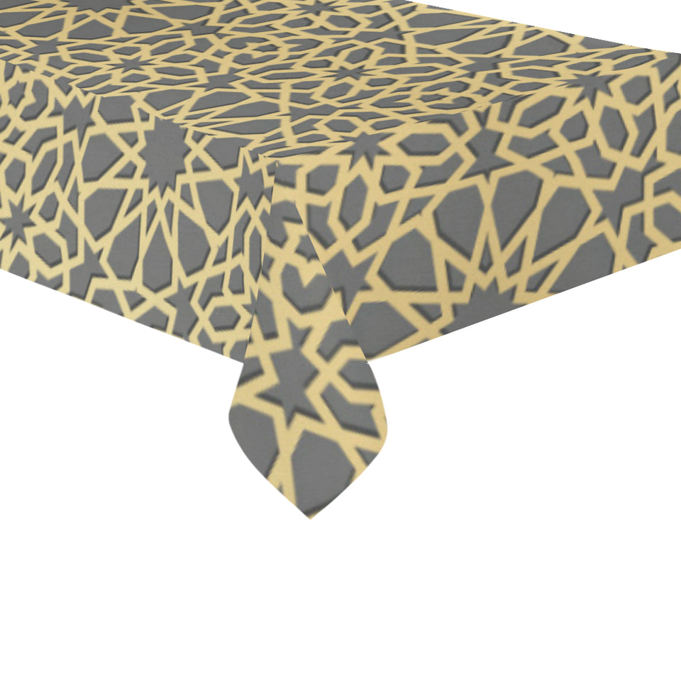arabic star gold pattern Tablecloth