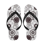 Classic vintage clock pattern Unisex Flip Flops