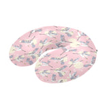 Japanese crane rose pattern U-Shaped Travel Neck Pillow