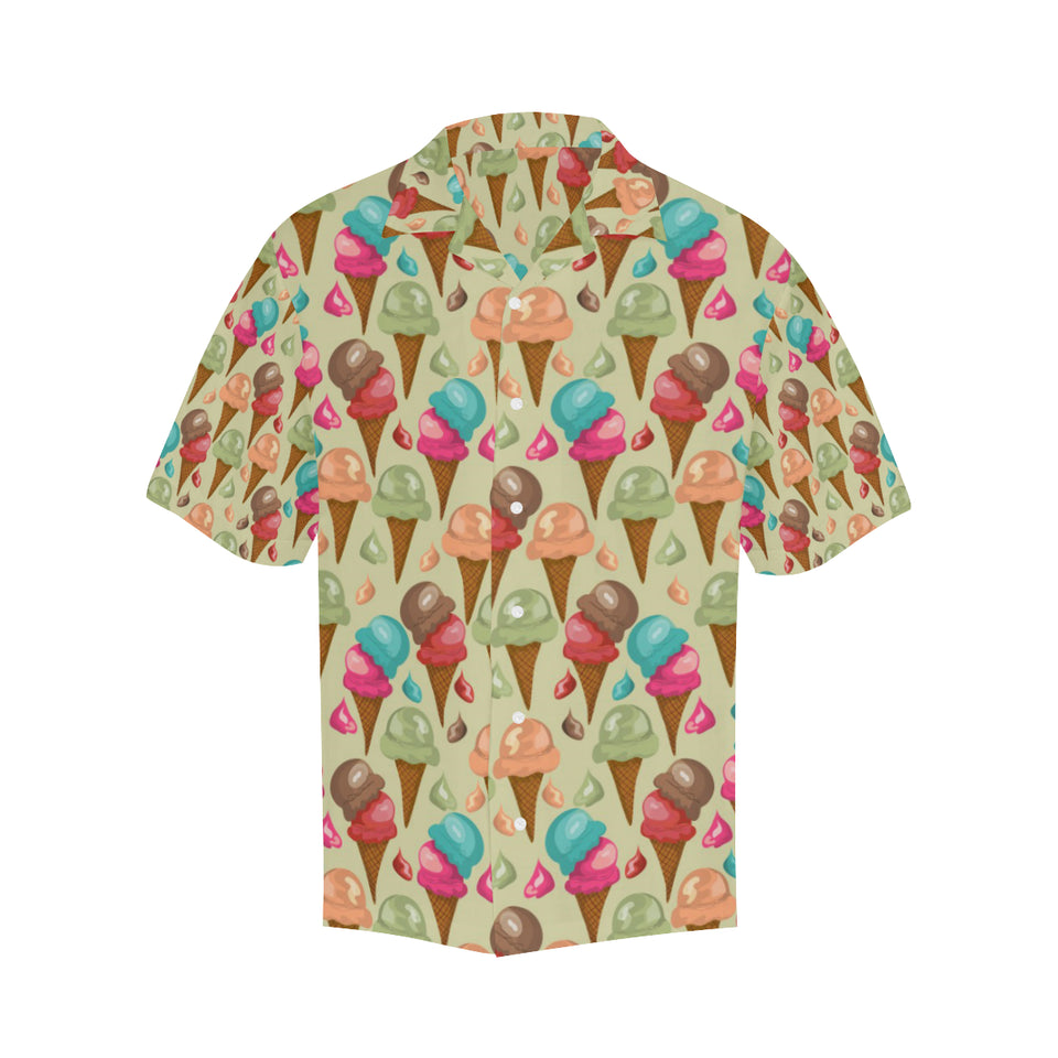 Colorful ice cream pattern Men's All Over Print Hawaiian Shirt