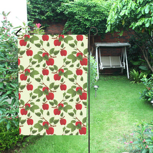Red apples leaves pattern House Flag Garden Flag