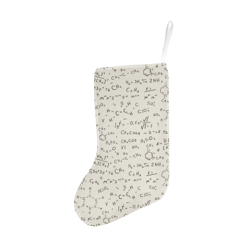 Chemistry Periodic Table Pattern Print Design 04 Christmas Stocking