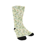 Hand drawn sea turtle fish pattern Crew Socks