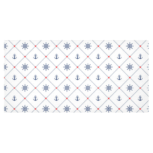 Anchor rudder nautical design pattern Tablecloth