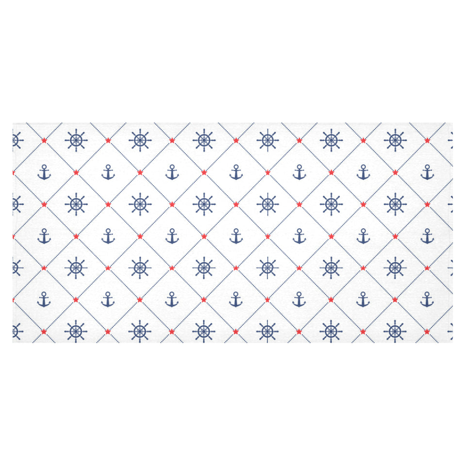 Anchor rudder nautical design pattern Tablecloth