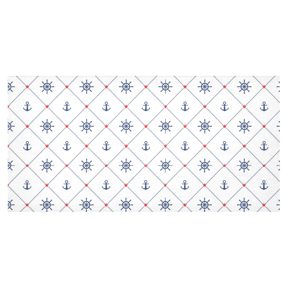 Anchor rudder nautical design pattern Tablecloth