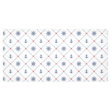 Anchor rudder nautical design pattern Tablecloth