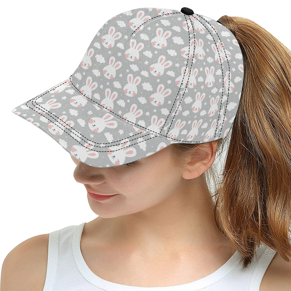 Rabbit cloud Pattern All Over Print Snapback Cap