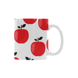 red apples white background Classical White Mug (Fulfilled In US)