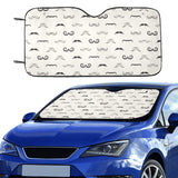 Mustache Beard Pattern Print Design 05 Car Sun Shade