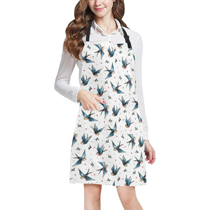 Swallow Pattern Print Design 04 All Over Print Adjustable Apron