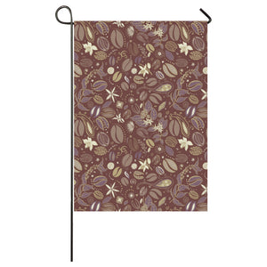 Coffee bean flower pattern House Flag Garden Flag