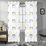 Cute Siberian Husky pattern Gauze Curtain